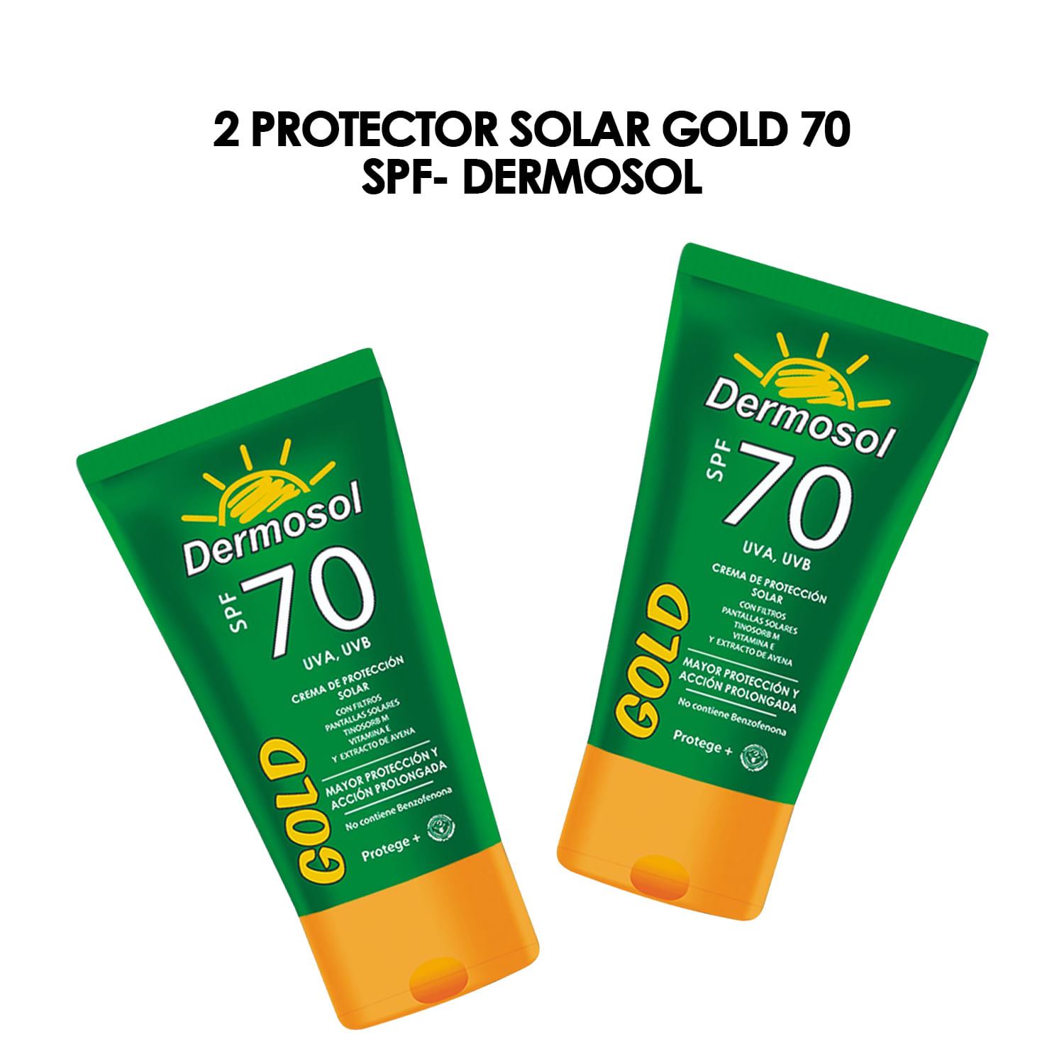 2 Protector Solar Gold 70 SPF- Dermosol