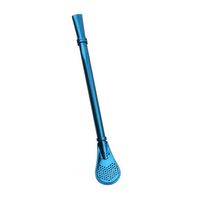 Bombilla azul para mate argentino o cualquier infusión