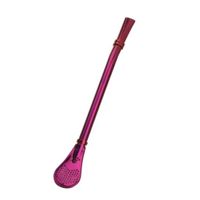 Bombilla magenta para mate argentino o cualquier infusión