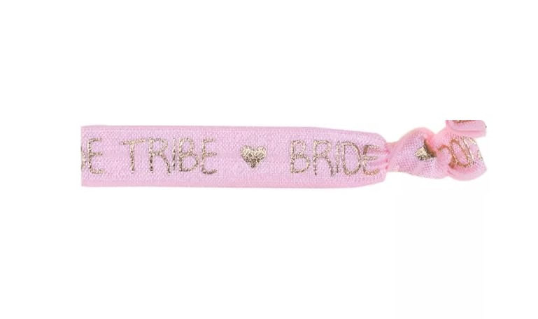 Pulsera rosada bride tribe para despedida de soltera