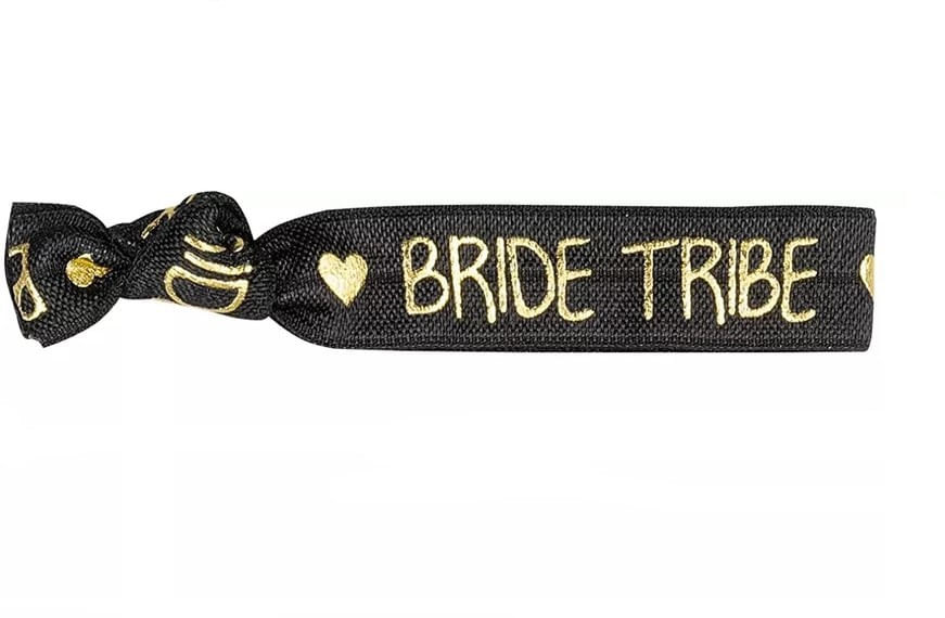 Pulsera negra bride tribe para despedida de soltera