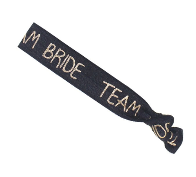 Pulsera negra team bride para despedida de soltera