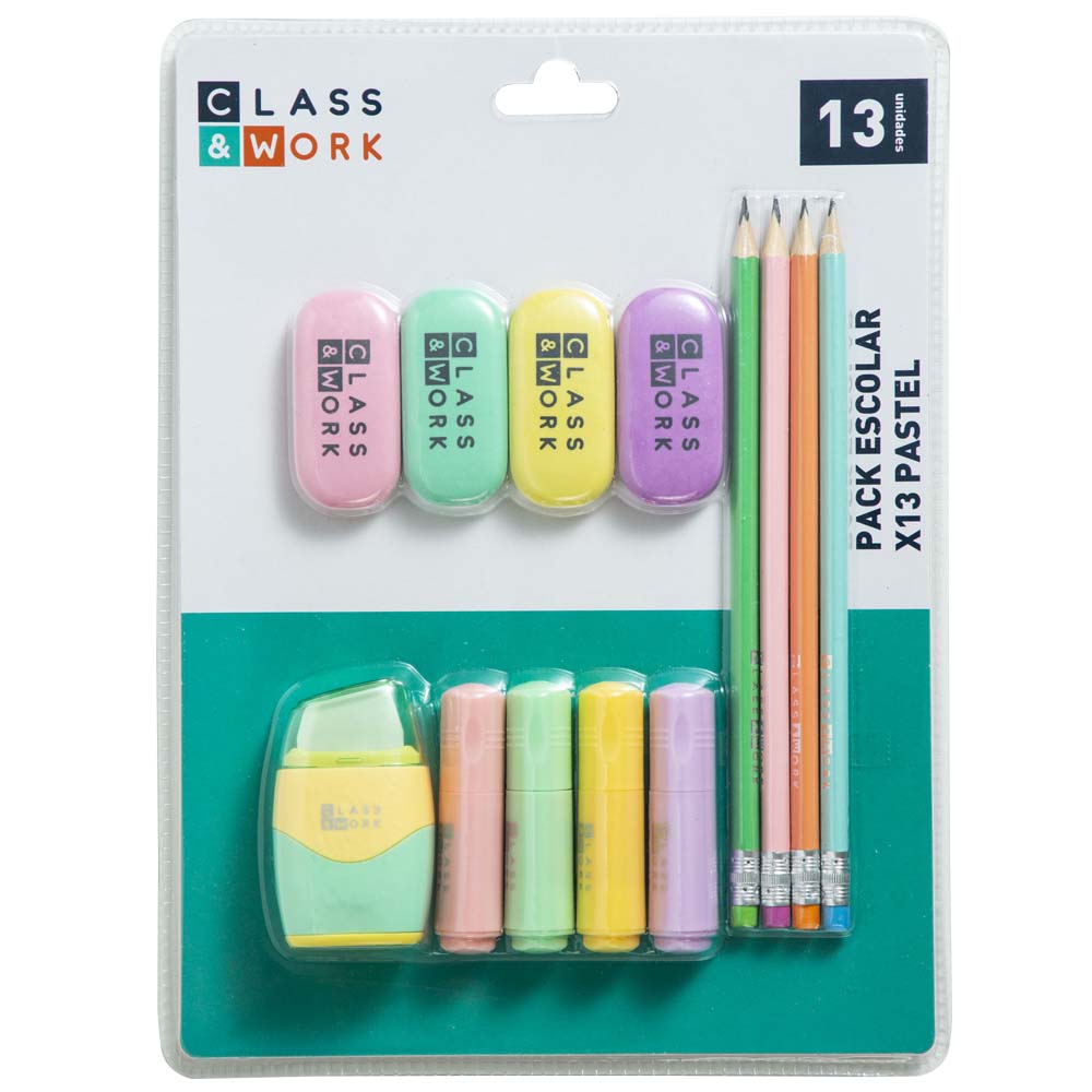 Pack Escolar CLASS&WORK BTS22 Pastel 13un