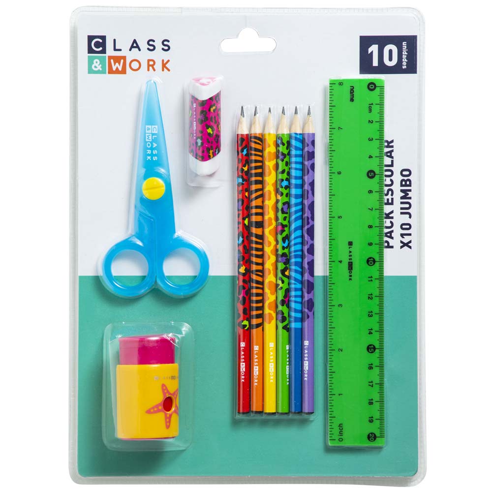 Pack Escolar CLASS&WORK Jumbo10un