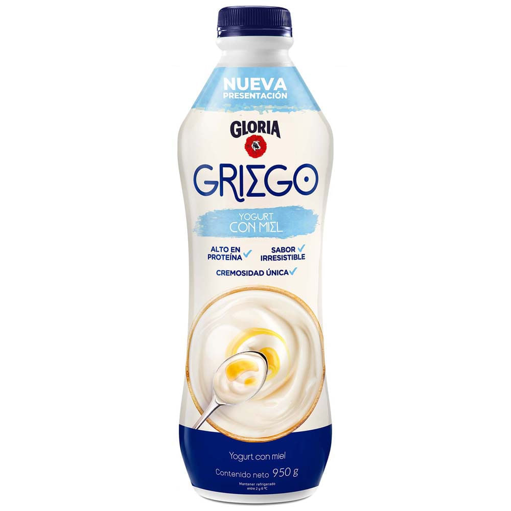 Yogurt Griego GLORIA con Miel Botella 950g