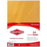 Sobre Manila GRAPHOS A4 75g Paquete 10un
