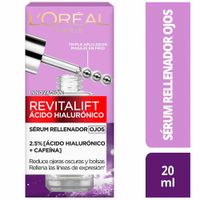 Serúm Rellenador Ojos L'ORÉAL con Ácido Hialurónico Frasco 20ml