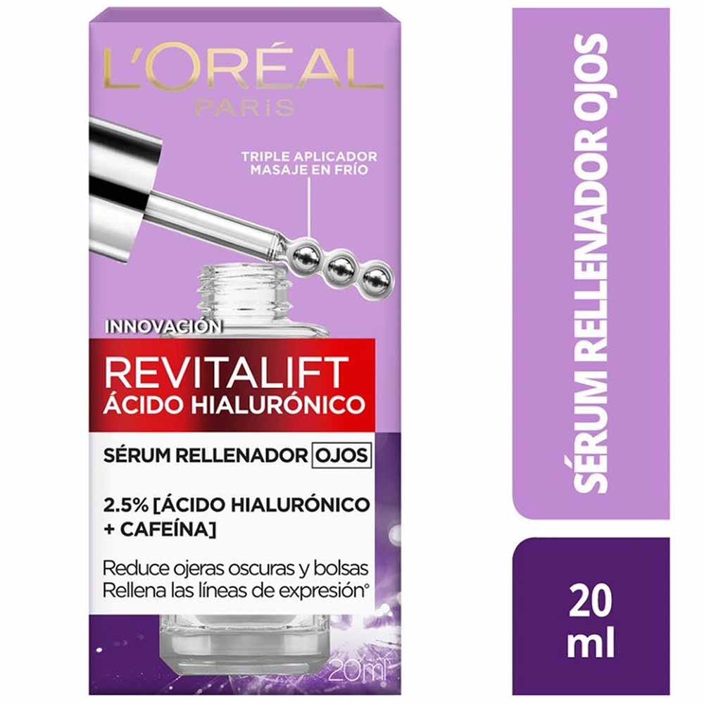 Serúm Rellenador Ojos L'ORÉAL con Ácido Hialurónico Frasco 20ml