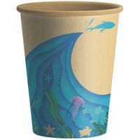 Vaso PAMOLSA 12Oz Biofarm Natural Cartón Bagazo (Modelos Aleatorios)