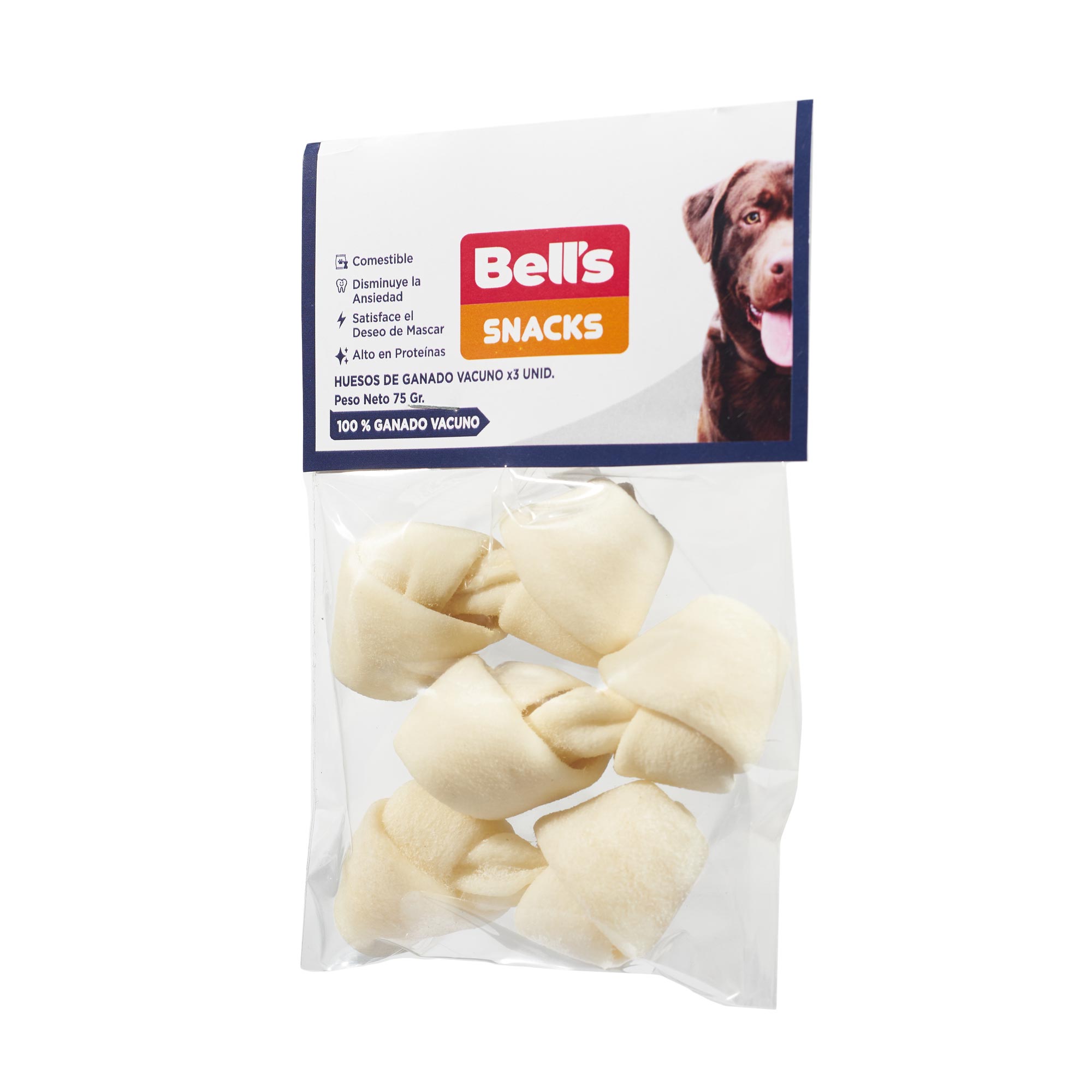 Comida para Perros BELL'S Adulto Mediano Carne Deshidratada Bolsa 3un