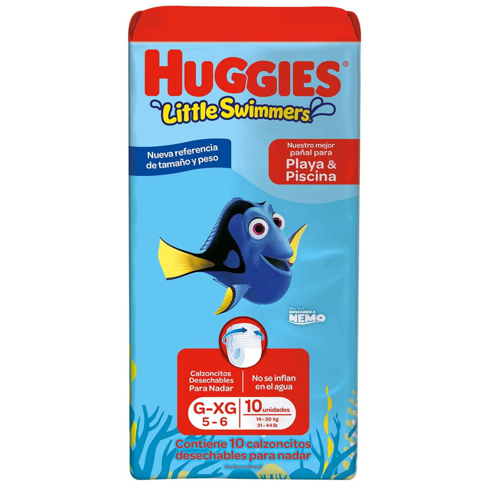 Pañal HUGGIES Little Swimmers G-XG Paquete 10un