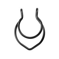 Piercing septum doble falso para nariz negro