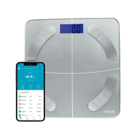 Balanza Inteligente Con Bluetooth Opalux - App Alfit Plateado