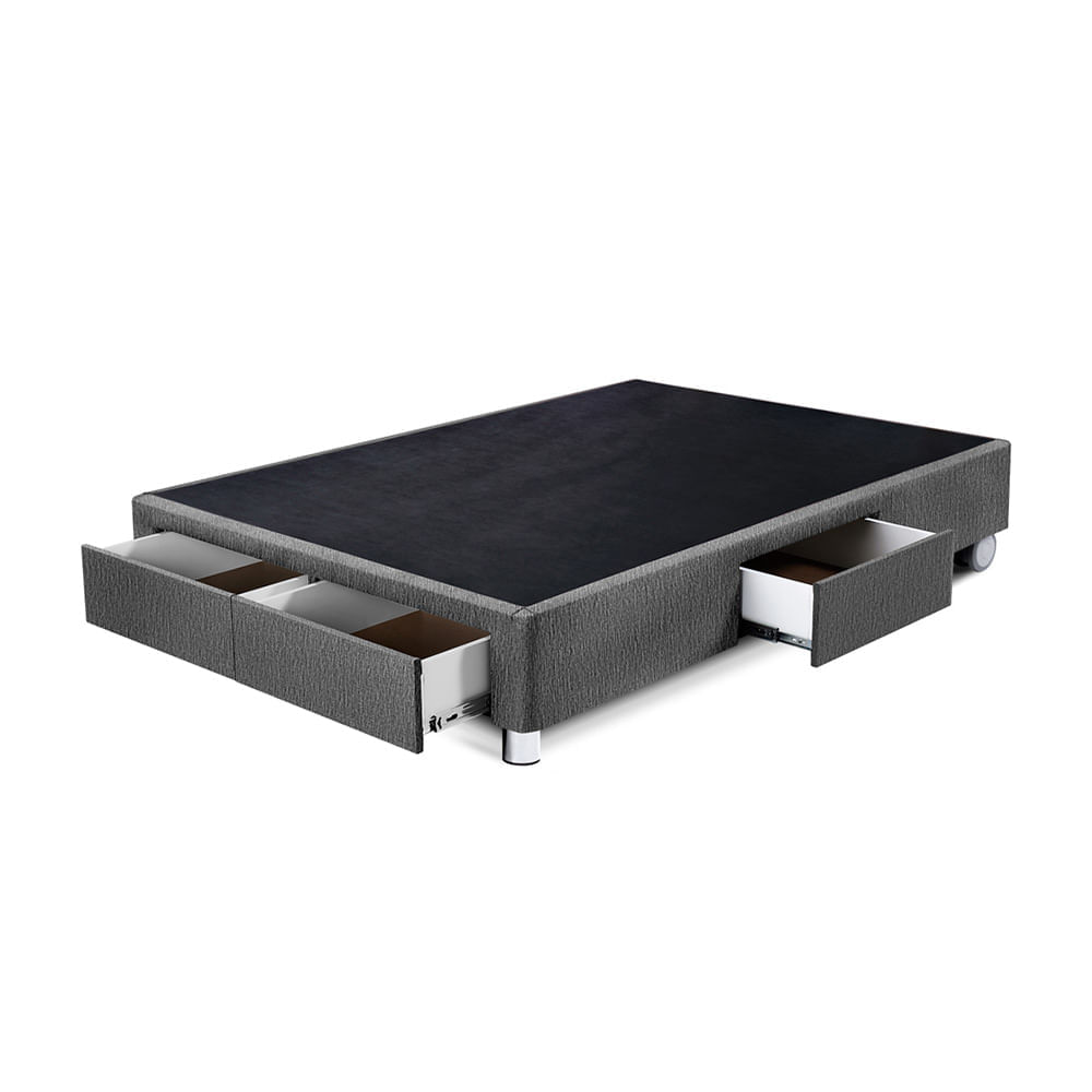 Box Tarima Cajones 2 Plazas Gris