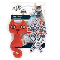 Juguete para gatos Mejores amigos – gato naranja y pescado