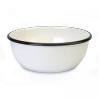 Tazón Acero Vitrificado Blanco N°32