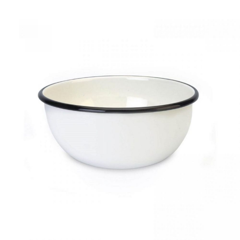 Tazón Acero Vitrificado Blanco N°22