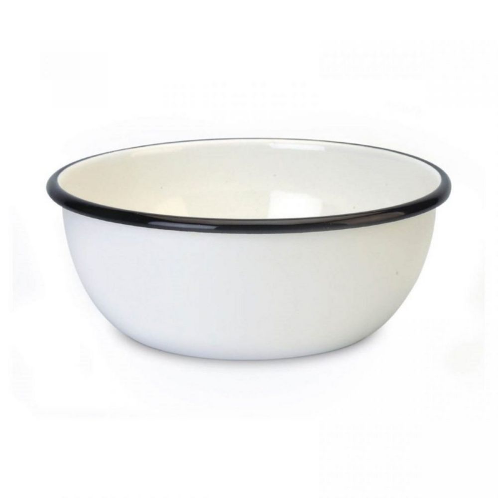 Tazón Acero Vitrificado Blanco N°30