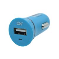 CARGADOR USB DE CARRO  DE 1.0 AMP CELESTE