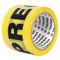Rollo de 100m de cinta de seguridad, ""precaucion"" Truper