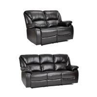 Juego de Reclinables High Gloss 3 + 2 Cuerpos Negro