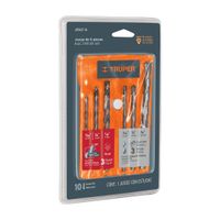 Juego de brocas para metal y concreto 6 piezas, Truper