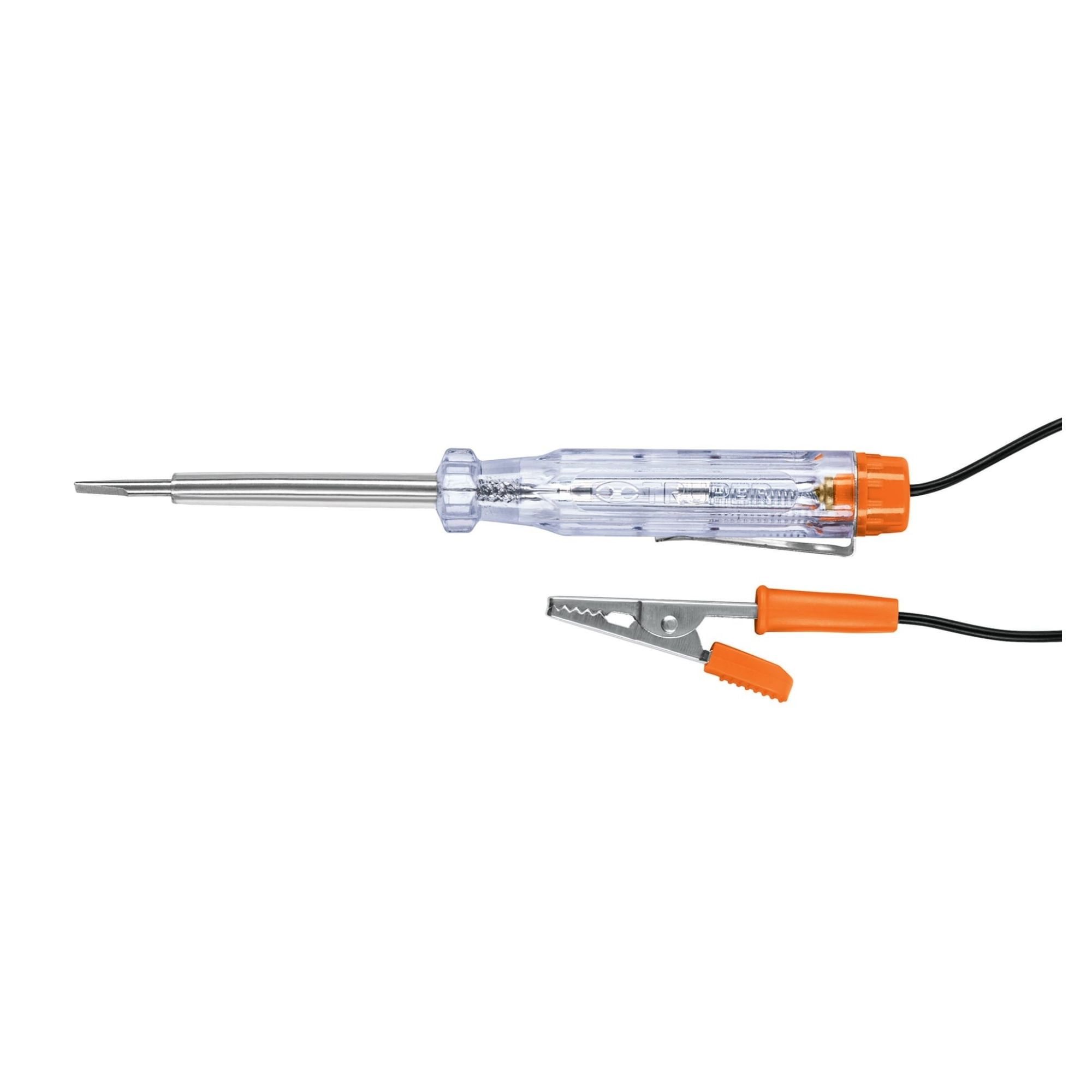 Probador de corriente circuitos 6 -12V, Caimán desarmador 14 cm,Truper
