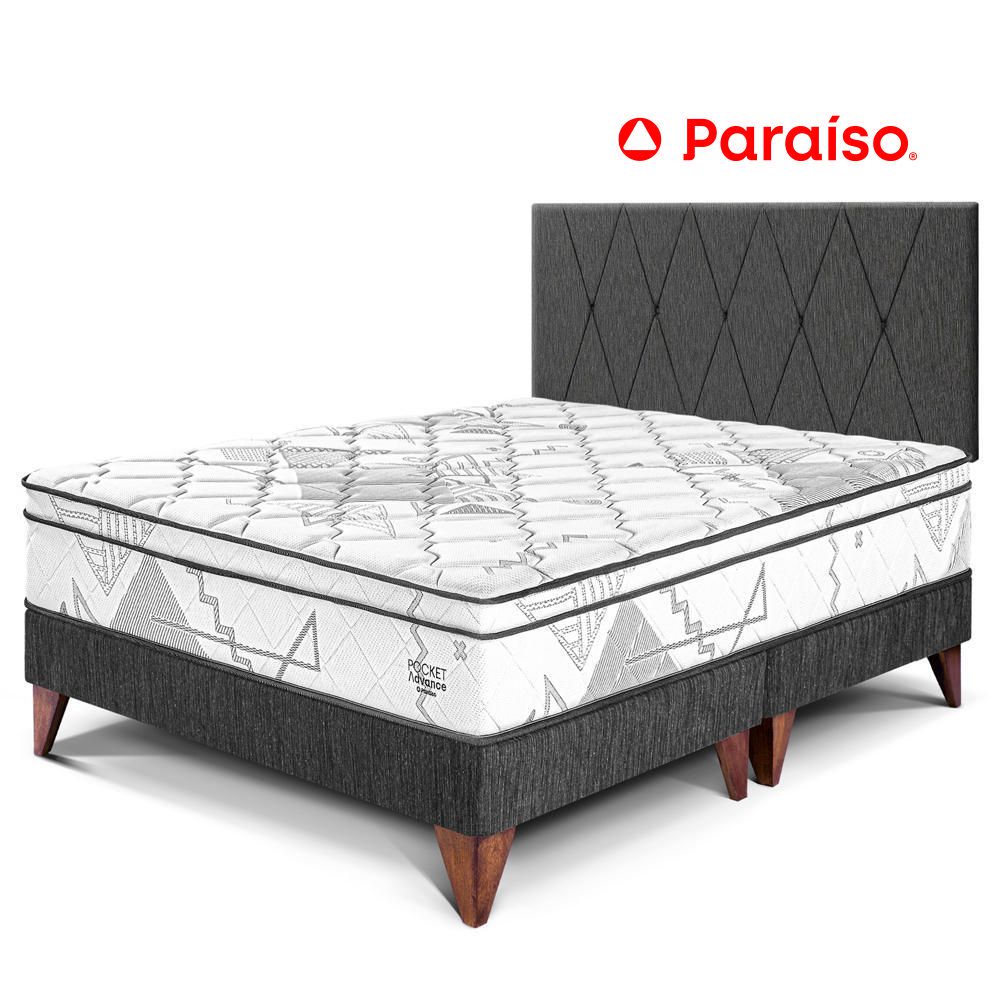 Dormitorio Europeo Pocket Advance King Cabecera Loft Charcoal