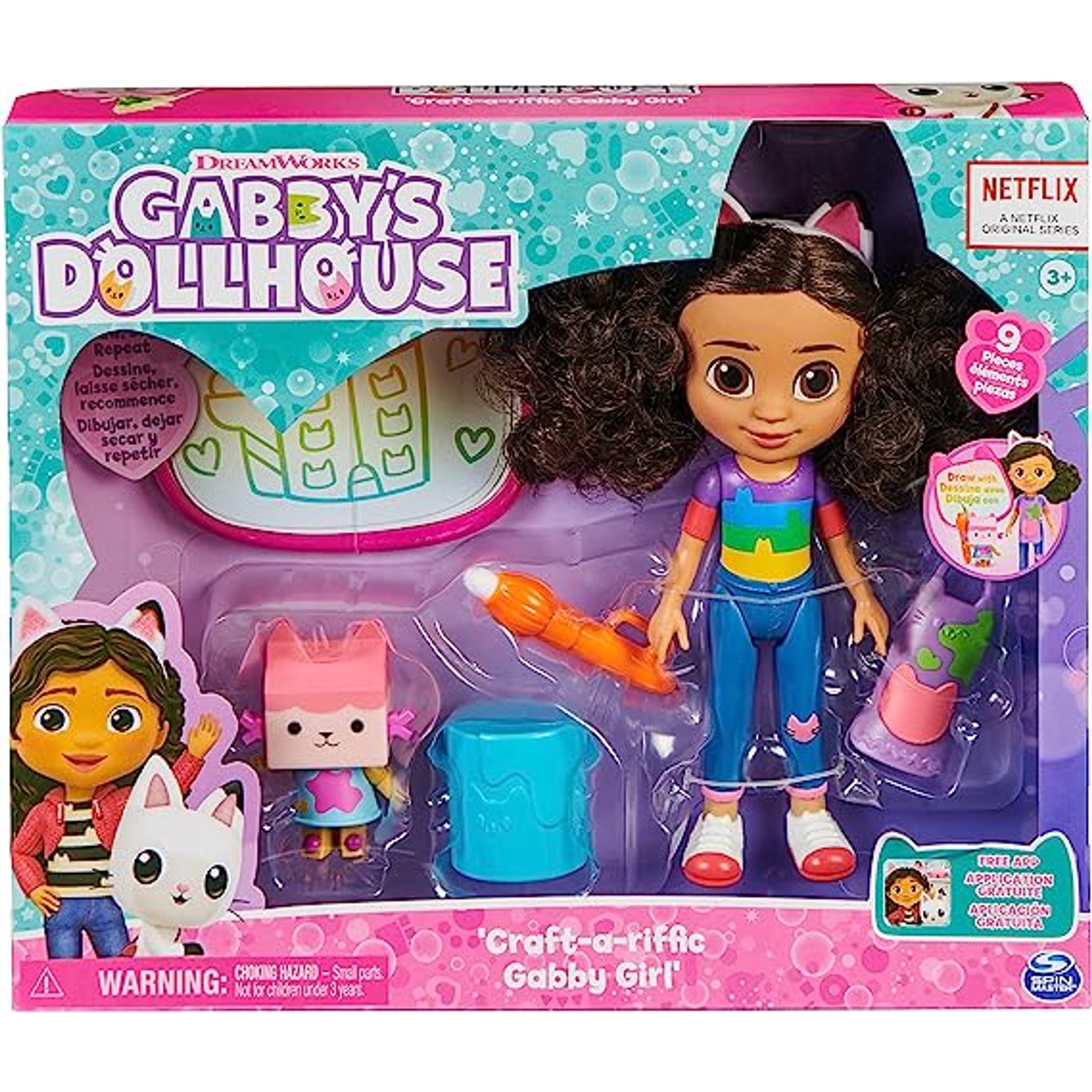 Gabby's Dollhouse, Paquete de figuras de juguete Gabby Girl y Kico The