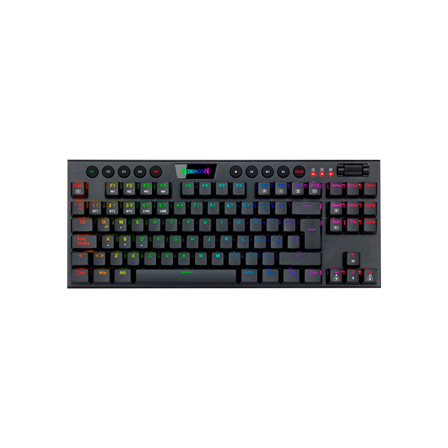 Teclado Gamer Redragon Horus Tkl Black Wireless Spanish K621 Rgb Sp Red Switch