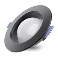 Spot Led Saturno Negro para Caja Octagonal 6w Luz Fría