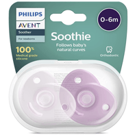 CHUPONES AVENT DE SILICONA DE 0 A 6 MESES PACK 2 UNI - NIÑA