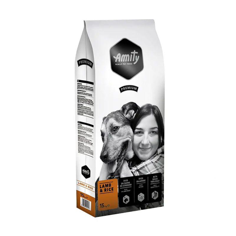 Amity Premium Cordero y Arroz para Perros 15Kg