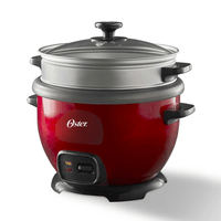 Olla Arrocera Oster 1.8L Bandeja de Vapor Roja