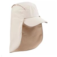 GORRA SENDERISMO Y TREKKING FORCLAZ 900 PROTECCIÓN SOLAR BEIGE