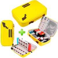 Pack Maleta para Nintendo Switch y Oled Pikachu Amarillo + Estuche Amarillo