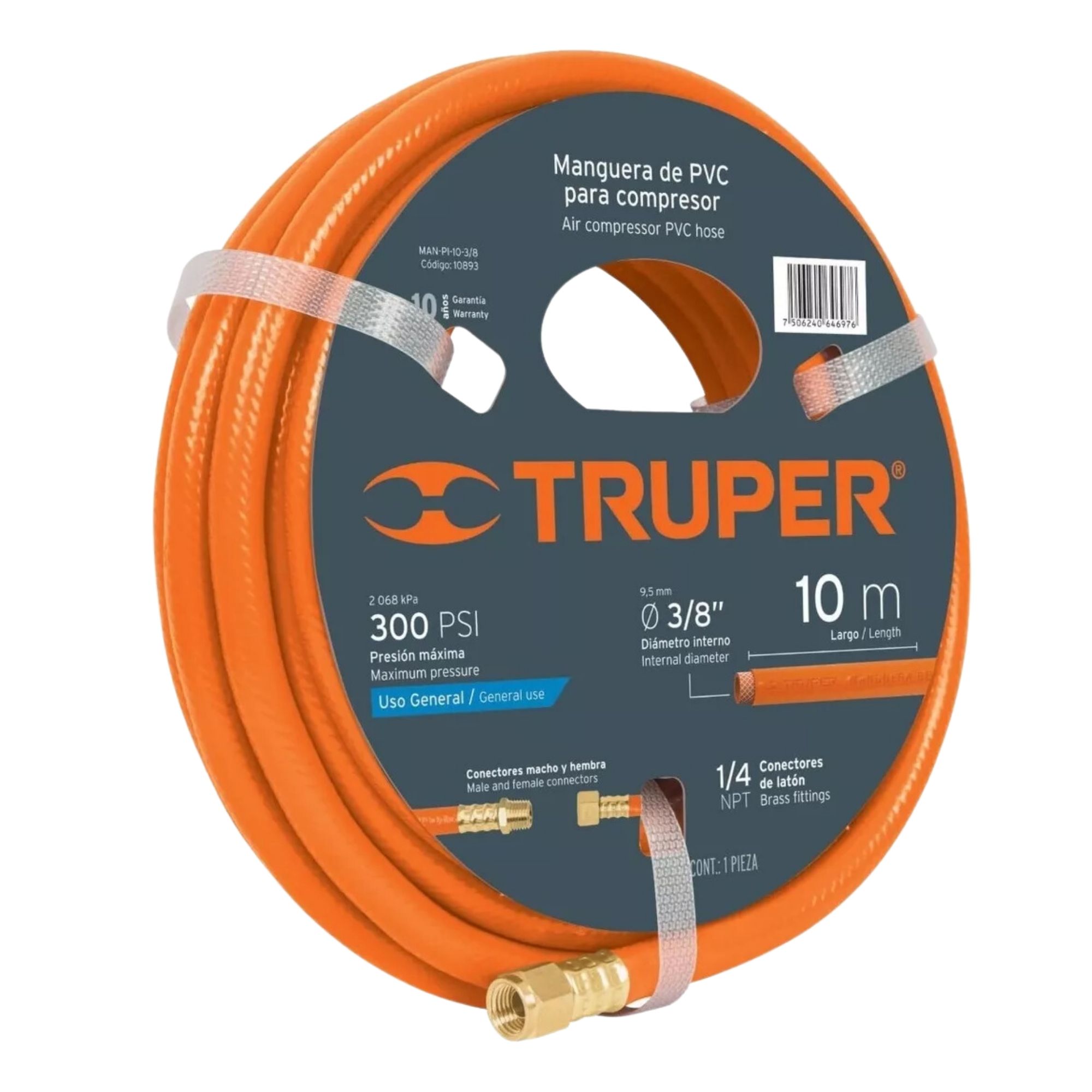 Manguera para comprensora comprensor 10m truper