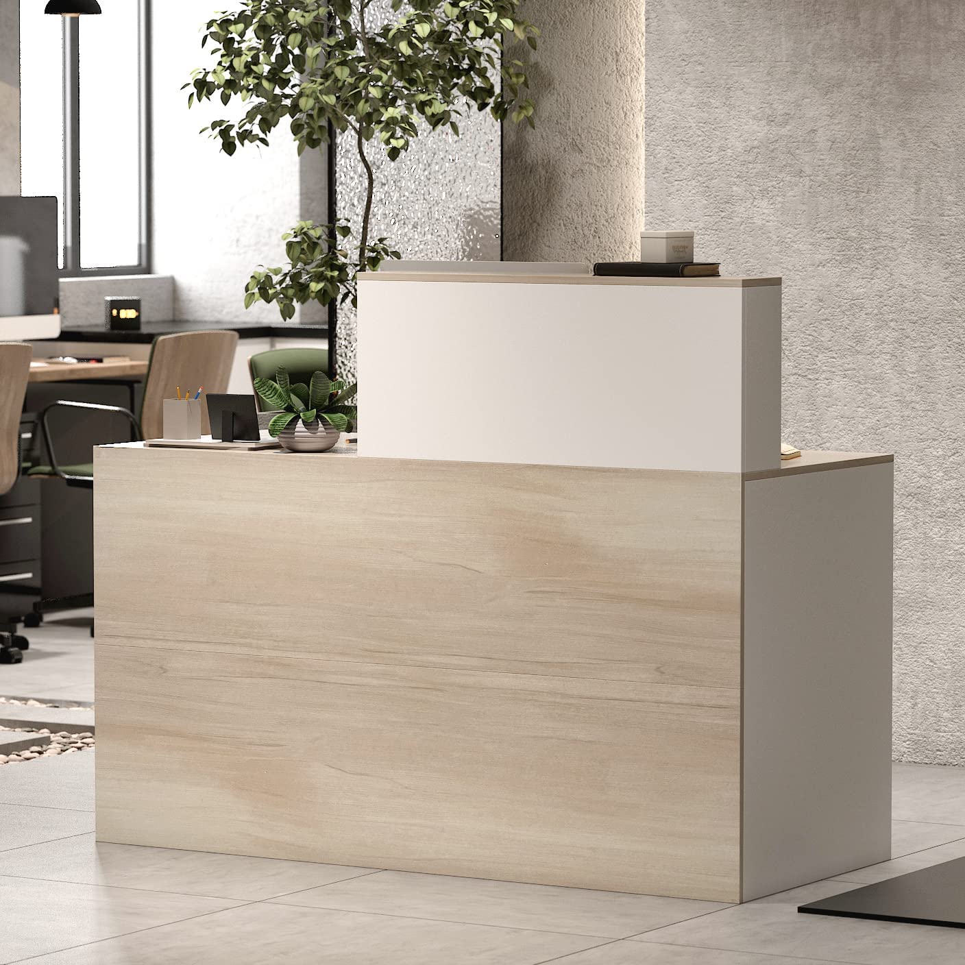 Counter de Recepción Moderno Malva 140cm