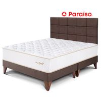 Dormitorio Europeo Royal Elizabeth Queen con Cabecera Blocks Chocolate