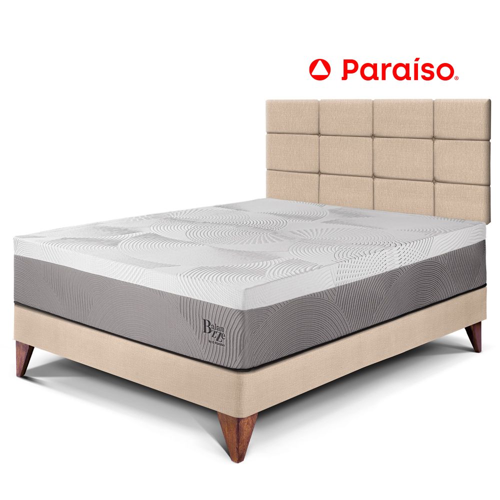 Dormitorio Europeo Royal Balanzze 2 Plazas Cabecera Blocks Champagne