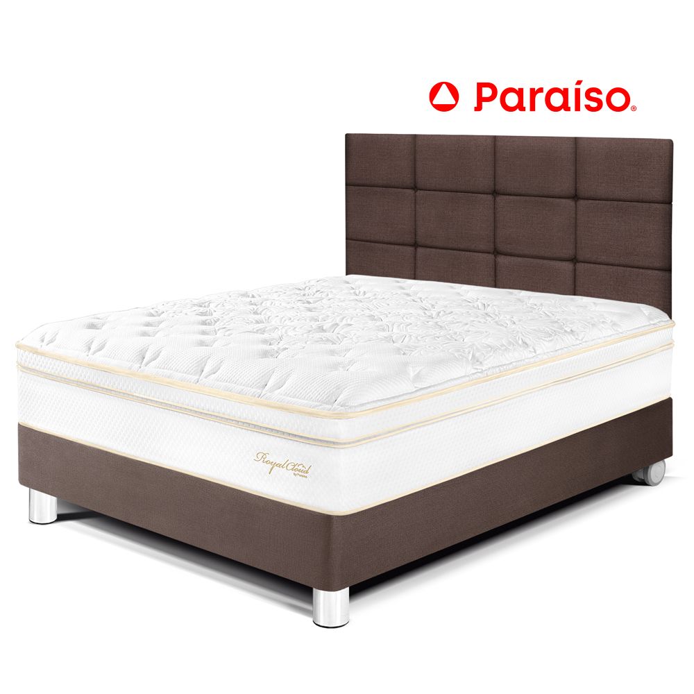Dormitorio Royal Cloud 2 Plazas con Cabecera Blocks Chocolate