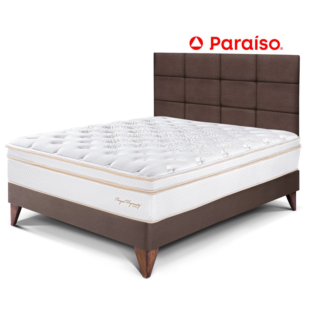 Dormitorio Europeo Royal Dynasty 2 Plazas y Cabecera Blocks Chocolate