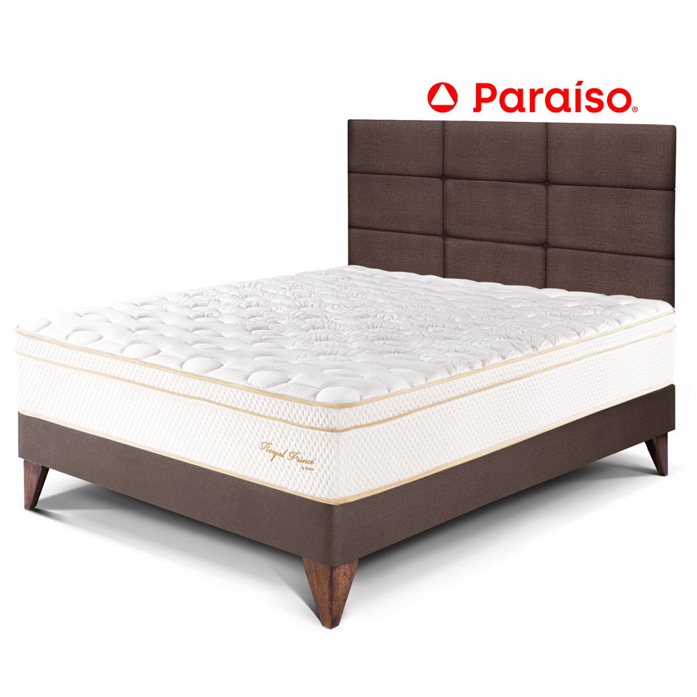 Dormitorio Europeo Royal Prince 1.5 Plazas Cabecera Blocks Chocolate
