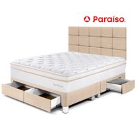 Dormitorio Royal Dynasty Cajones Queen y Cabecera Blocks Champagne