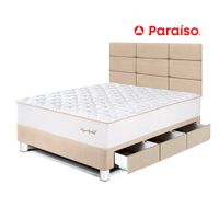 Dormitorio Royal Elizab con Cajones 1.5 Plazas Cabecera Block Champagne