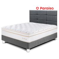 Dormitorio Royal Dynasty 1.5 Plazas con Cabecera Blocks Gris