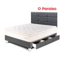 Dormitorio Royal Prince Cajones 1.5 Plazas Cabecera Blocks Gris