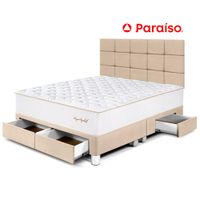 Dormitorio Royal Elizabt con Cajones Queen Cabecera Blocks Champagne