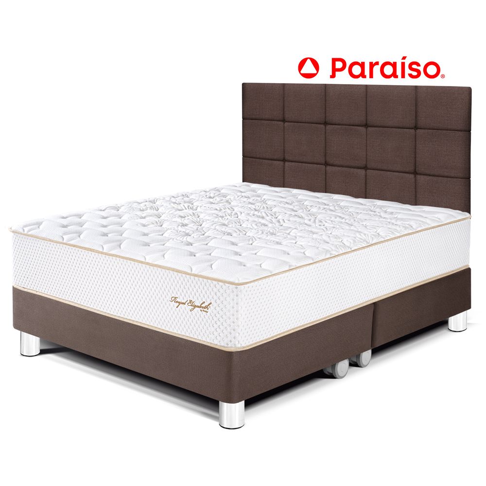 Dormitorio Royal Elizabeth Queen con Cabecera Blocks Chocolate