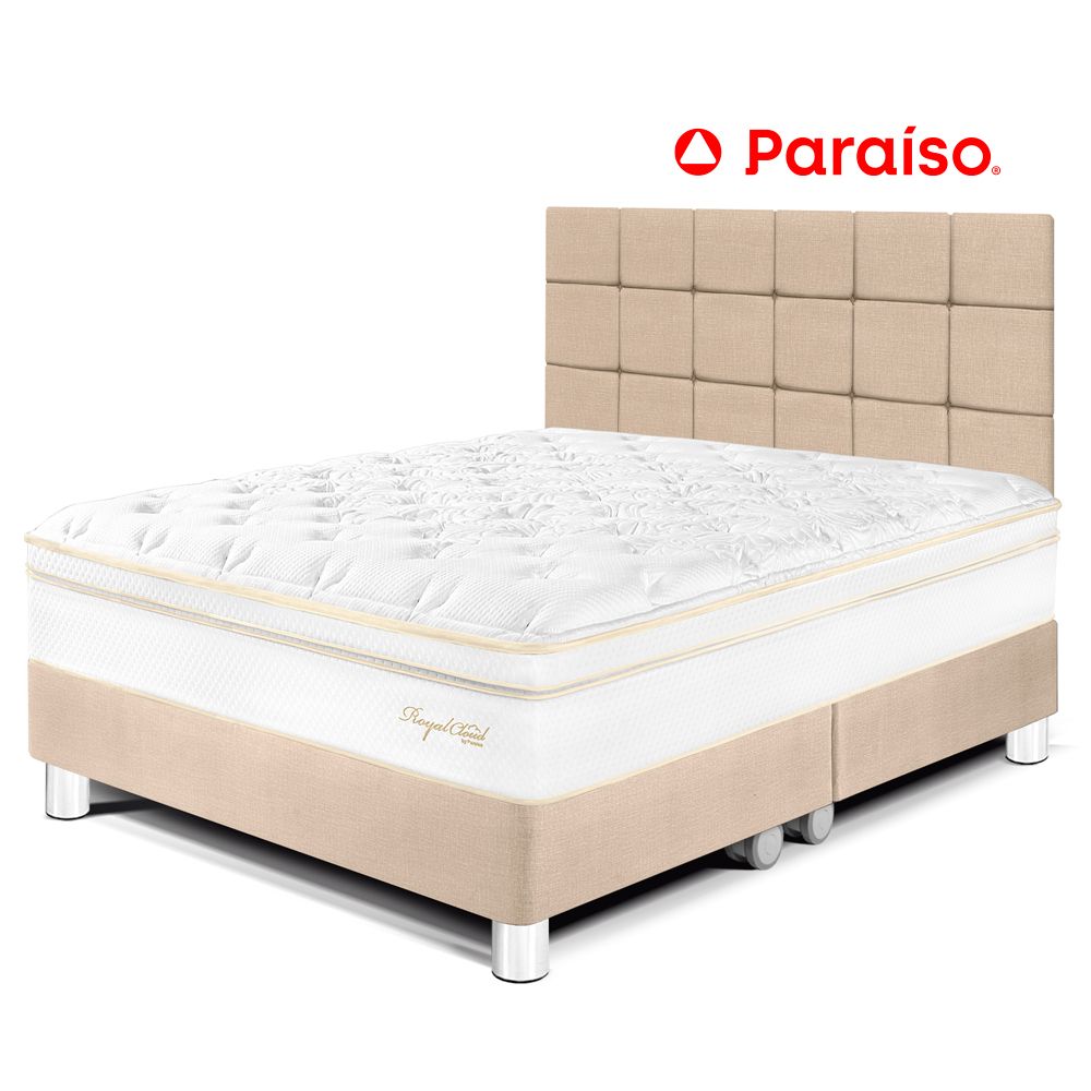 Dormitorio Royal Cloud King con Cabecera Blocks Champagne